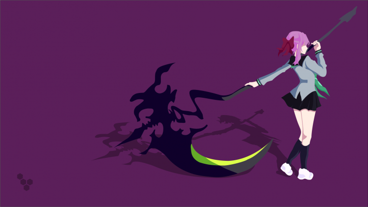 Hiiragi Shinoa, Scythe, Vectors, Vector Art, Simple Background, Anime Girls HD Wallpaper Desktop Background