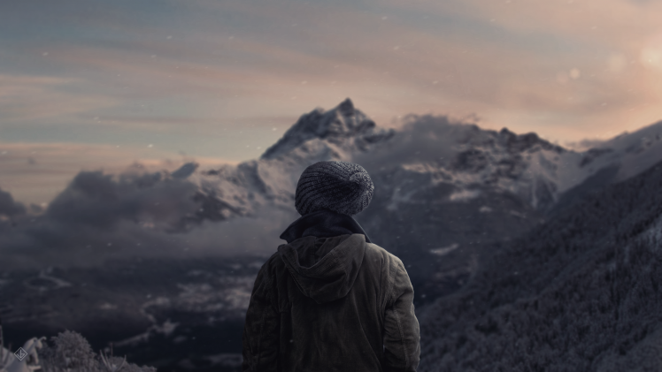 landscape, Mountain, Snow, Winter, Nature, Photo Manipulation HD Wallpaper Desktop Background