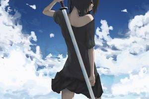 anime, Anime Girls, Sword