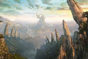 fantasy Art, Artwork, Landscape, Nature, Mountain, Digital Art