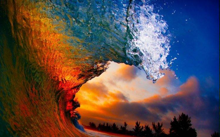 nature, Landscape, Sea, Beach, Waves, Liquid, Water, Sunset, Coast HD Wallpaper Desktop Background