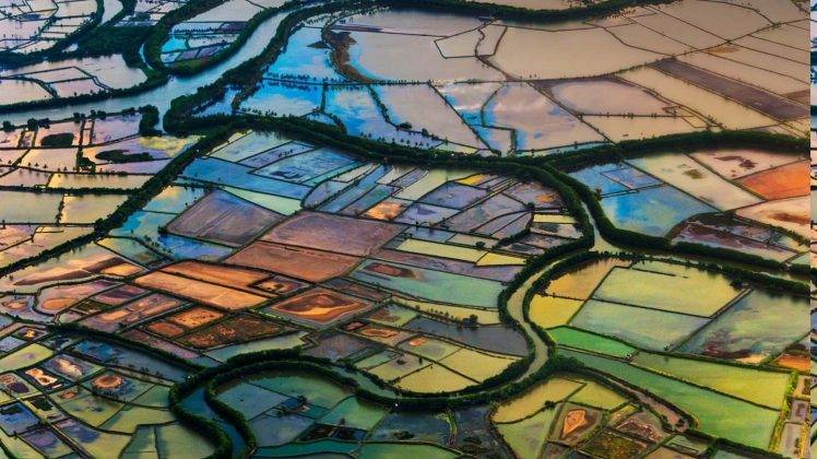 nature, Landscape, Field, Indonesia, Aerial View HD Wallpaper Desktop Background