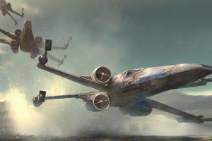 artwork, Star Wars, Star Wars: Episode VII   The Force Awakens, X wing