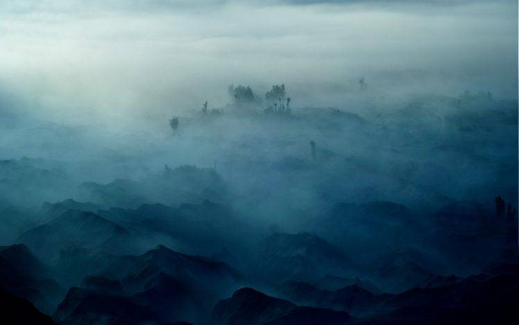 nature, Landscape, Mist, Sunrise, Mountain, Morning HD Wallpaper Desktop Background