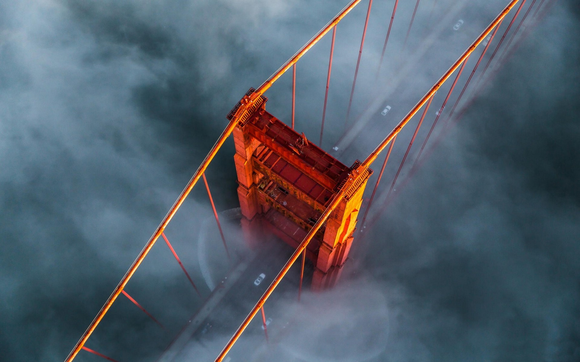 mist, Landscape, Nature, Bridge, Aerial View, Golden Gate Bridge, Morning, Architecture, Sunrise, San Francisco Wallpaper