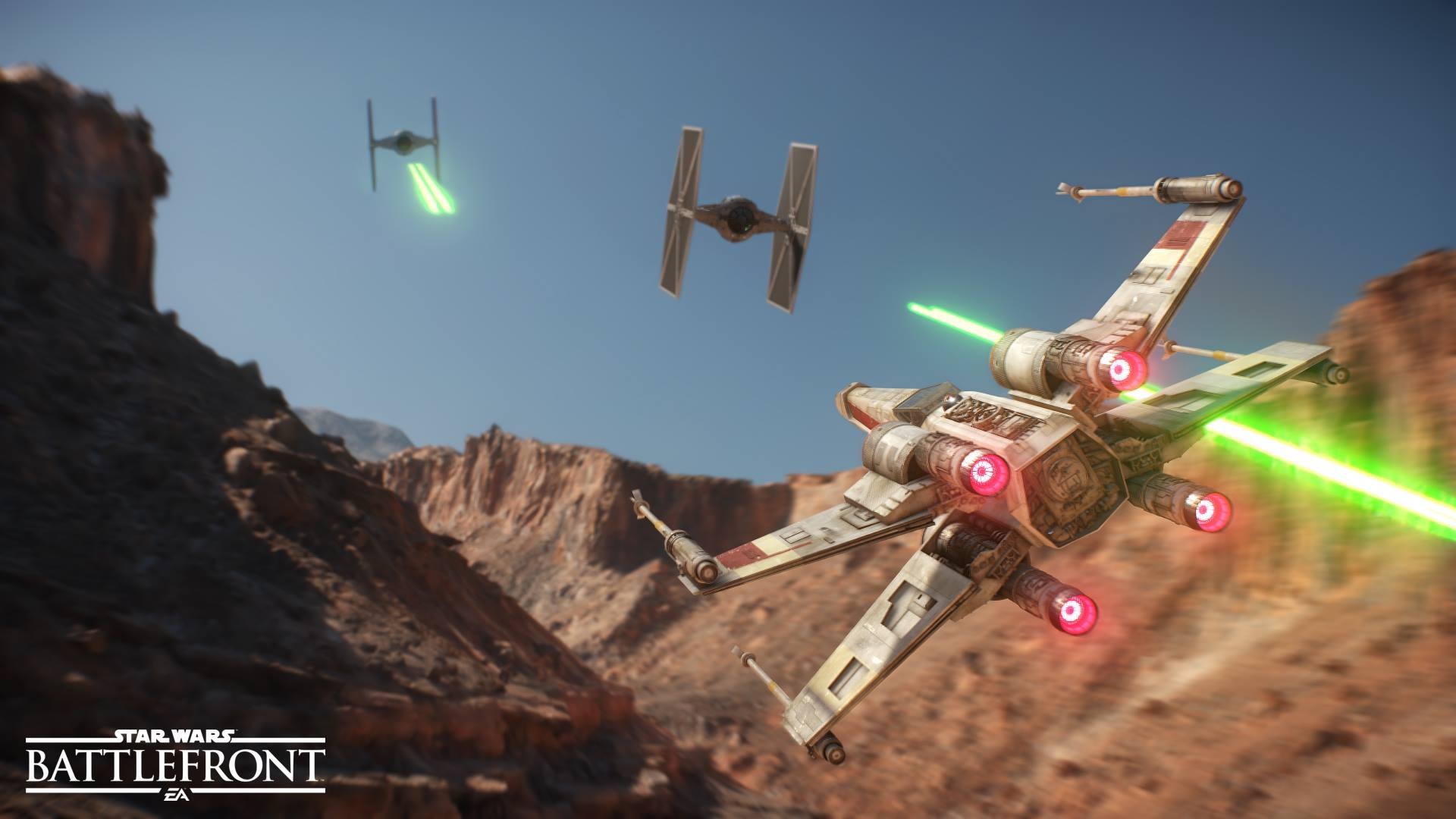 Star Wars, Star Wars: Battlefront, X wing, TIE Fighter, Tatooine, Dogfights, Dogfight Wallpaper