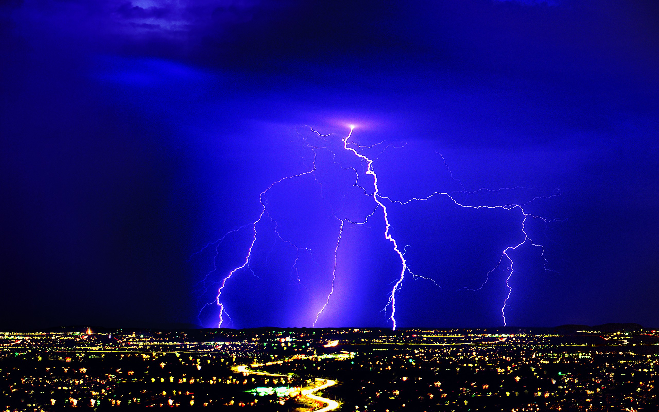 lightning, Storm, Nature, Landscape Wallpaper