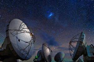 ALMA Observatory, Chile, Space, Starry Night, Atacama Desert, Technology, Galaxy, Landscape