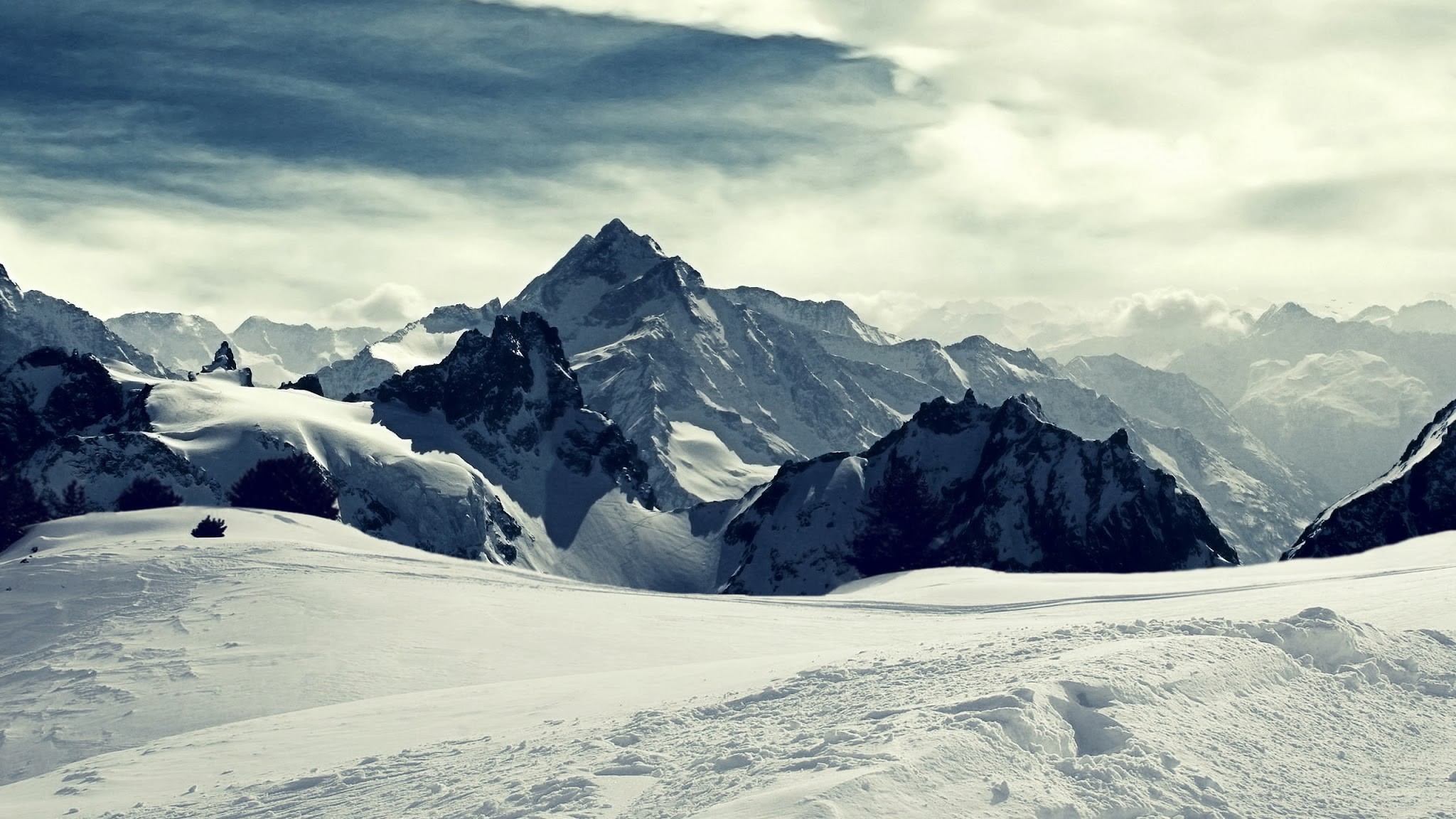 landscape, Mountain, Snow, Winter Wallpaper