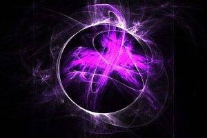 black, Purple, Circle, Abstract, Neon