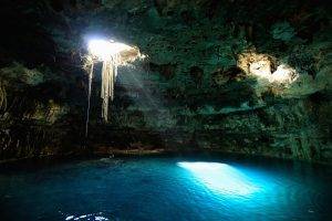 nature, Landscape, Cenotes, Mexico, Sun Rays, Lake, Water, Erosion, Underground