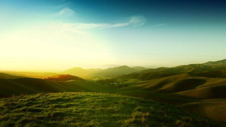 landscape, California, Sunlight, Field HD Wallpaper Desktop Background
