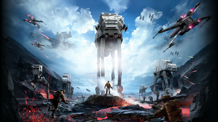 Star Wars: Battlefront, Star Wars, Video Games, X wing, AT AT HD Wallpaper Desktop Background