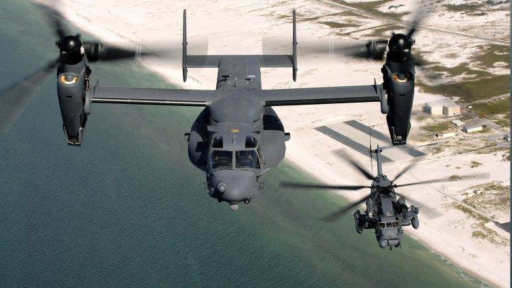 military, CV 22 Osprey, MH 53 Pave Low, Aircraft, Military Aircraft HD Wallpaper Desktop Background