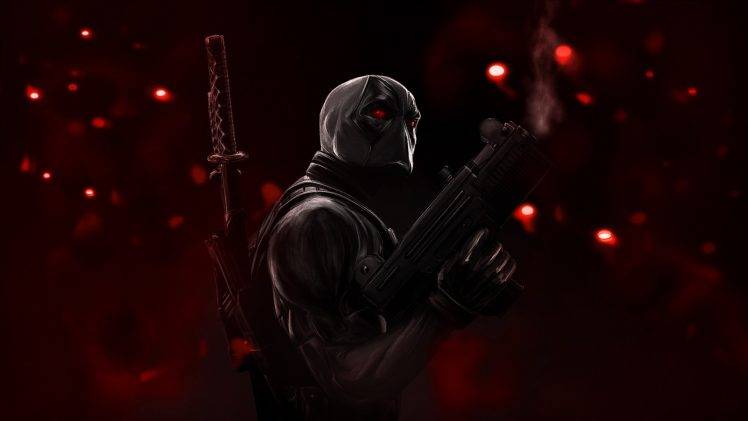 Deadpool, Mask, Weapon, Sword, Concept Art HD Wallpaper Desktop Background