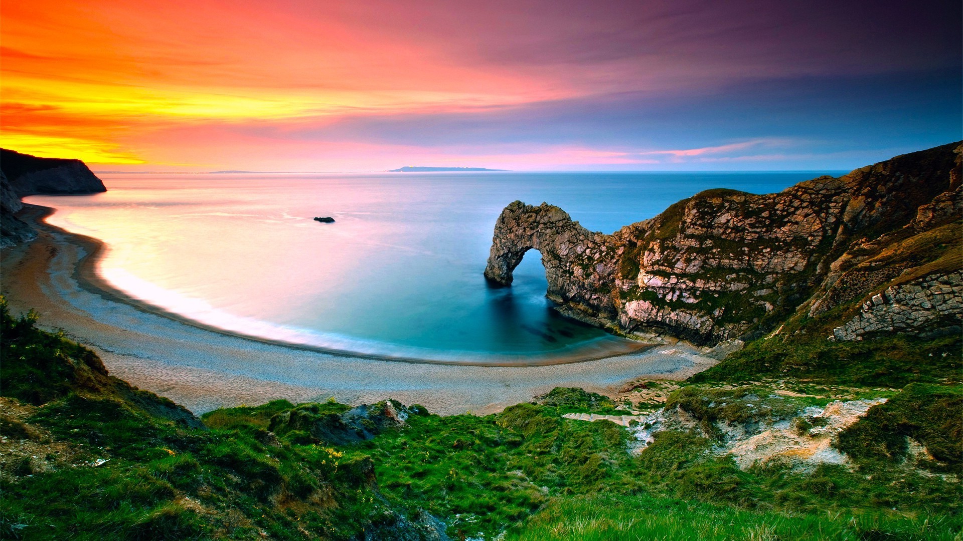 nature, Landscape, Sea, Water, Beach, Cliff, Sunset, Clouds Wallpapers HD / Desktop and Mobile ...
