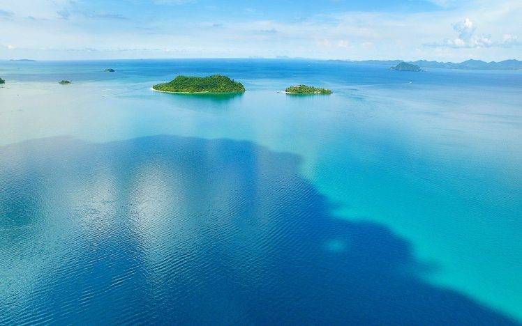 nature, Landscape, Thailand, Sea, Tropical, Hill, Clouds, Blue, Turquoise, Summer, Water HD Wallpaper Desktop Background