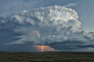 nature, Landscape, Clouds, Lightning, Storm, Sky, Field, Plains