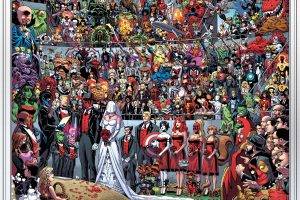 Deadpool, Spider Man, Marvel Comics, Marriage, Captain America, Domino, Shiklah, The Watchers, The Avengers, Fantastic Four, Comics