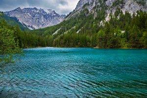 nature, Landscape, Summer, Lake, Forest, Mountain, Alps, Austria, Water, Trees, Turquoise, Green
