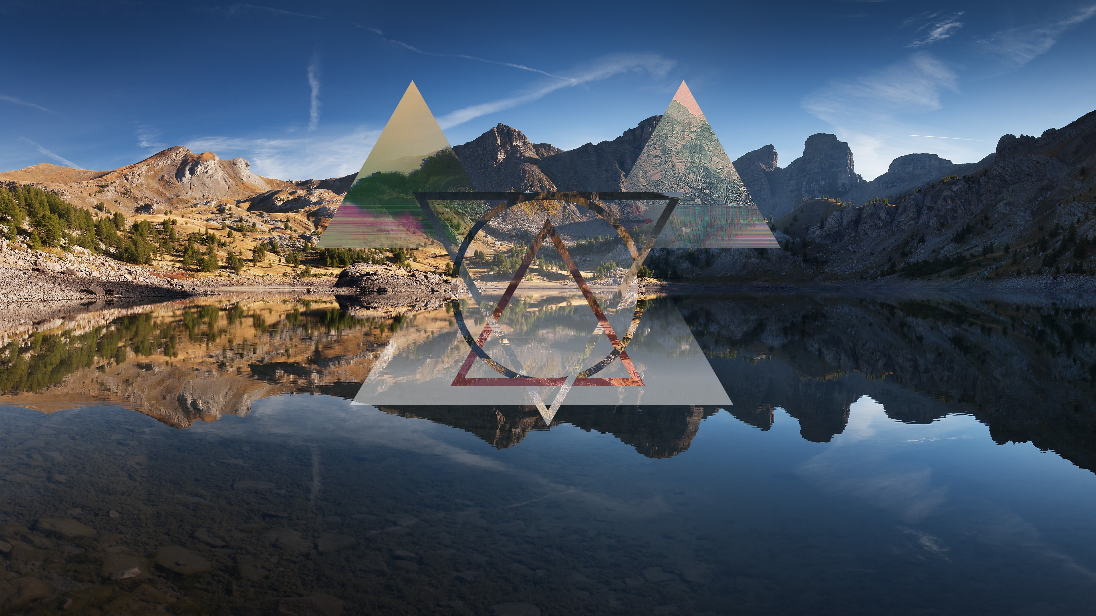 abstract, Landscape, Triangle Wallpaper