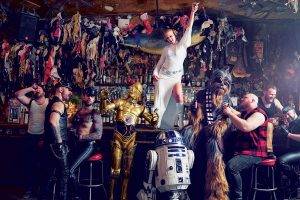 Amy Schumer, Blonde, Star Wars, Parody, Bars, R2 D2, Chewbacca, C 3PO, GQ Magazine