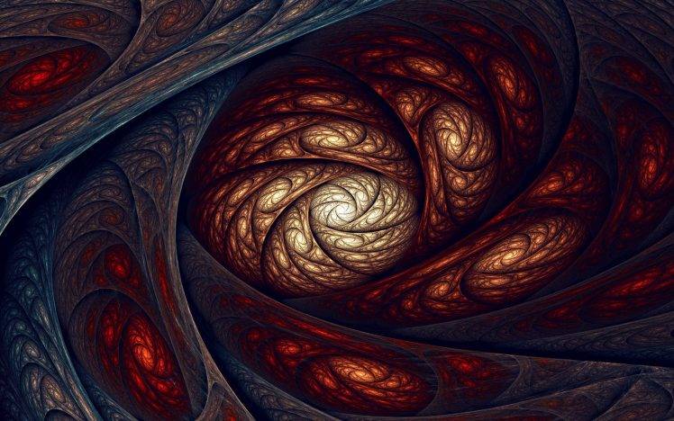 abstract, Fractal, Black And Red HD Wallpaper Desktop Background