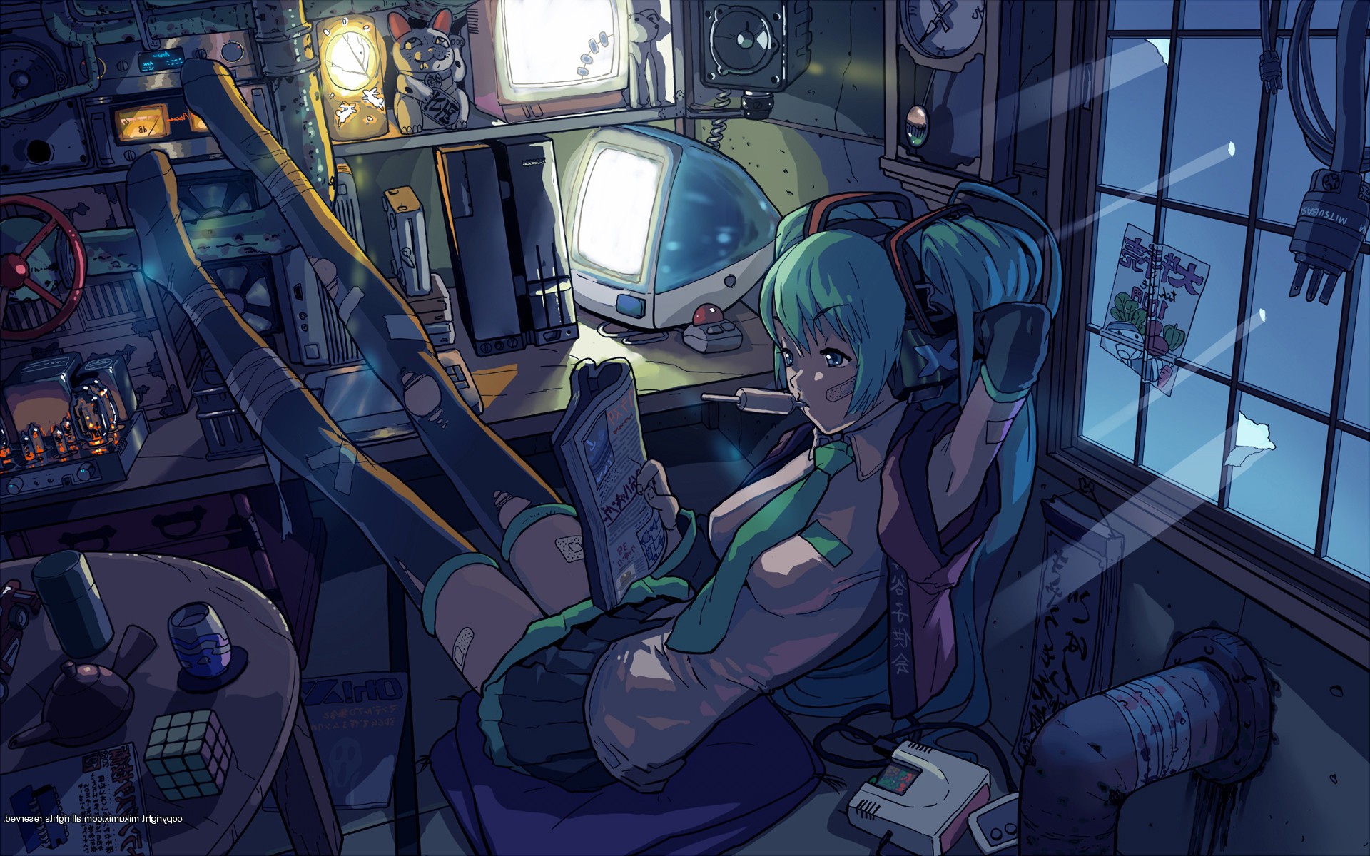 Hatsune Miku, Anime, Vocaloid, Anime Girls, Computer