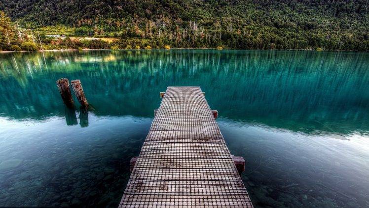 nature, Landscape, Trees, Pier, Wooden Surface, Forest, Water, Lake ...
