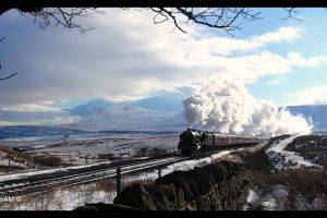 landscape, Steam Locomotive, Train