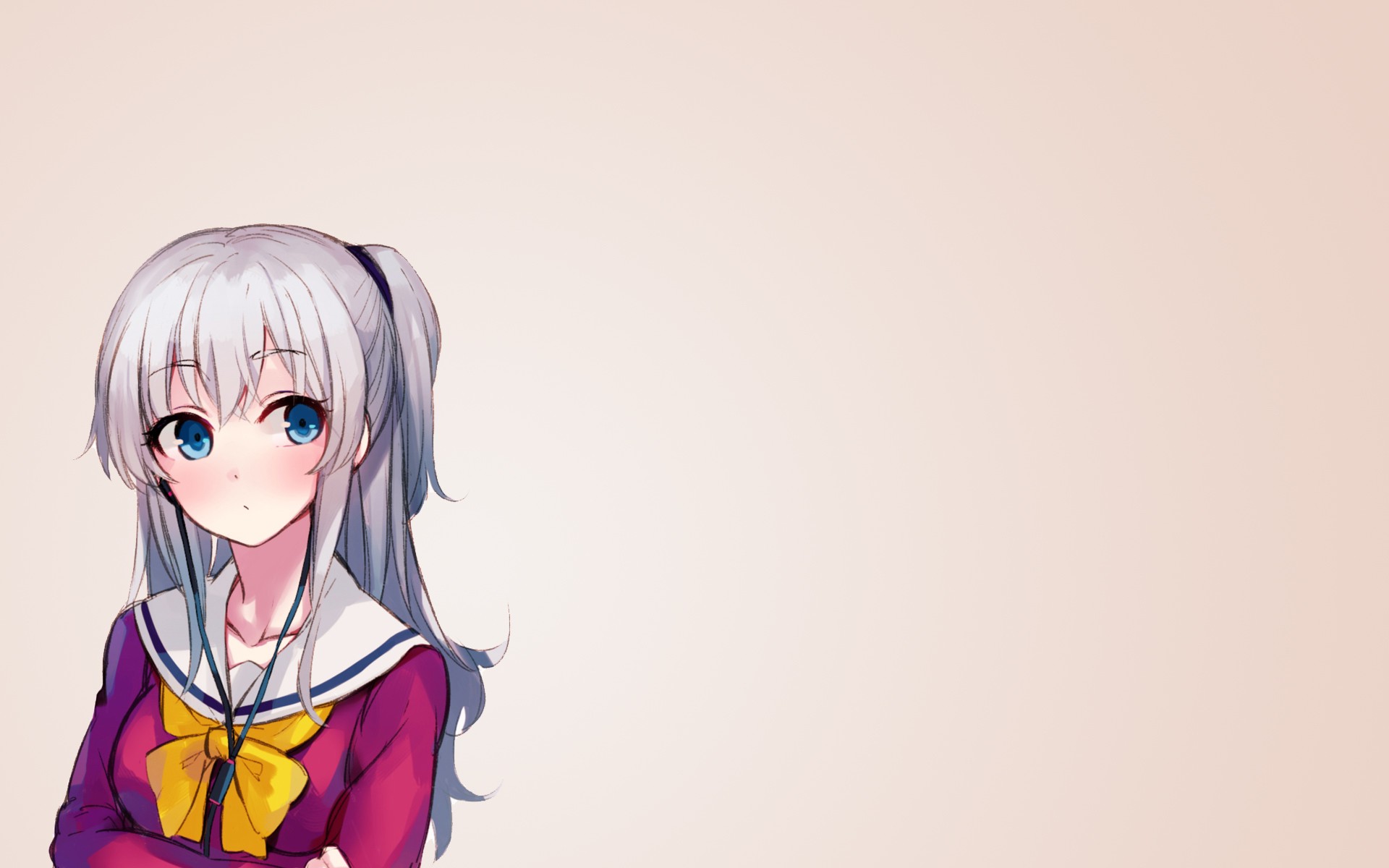 anime, Anime Girls, Charlotte (anime), Tomori Nao, Simple Background Wallpaper