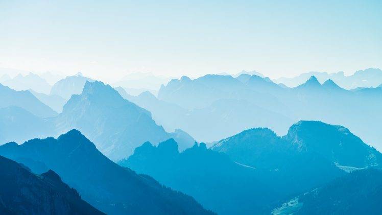 nature, Landscape, Blue, Clear Sky, Valley, Mountain HD Wallpaper Desktop Background