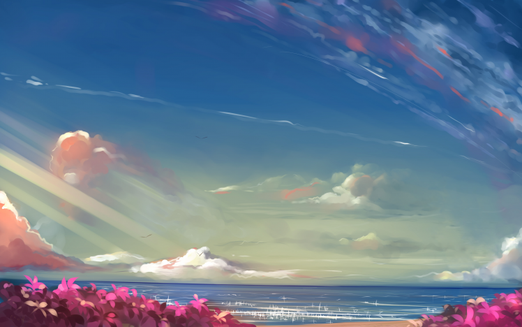 anime, Landscape, Sky HD Wallpaper Desktop Background