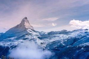 Matterhorn, Mountain, Alps, Nature, Landscape, Switzerland, Snow, Clouds, Snowy Peak, Europe