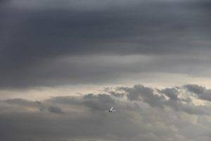 nature, Landscape, Minimalism, Sky, Clouds, Airplane, Aircraft