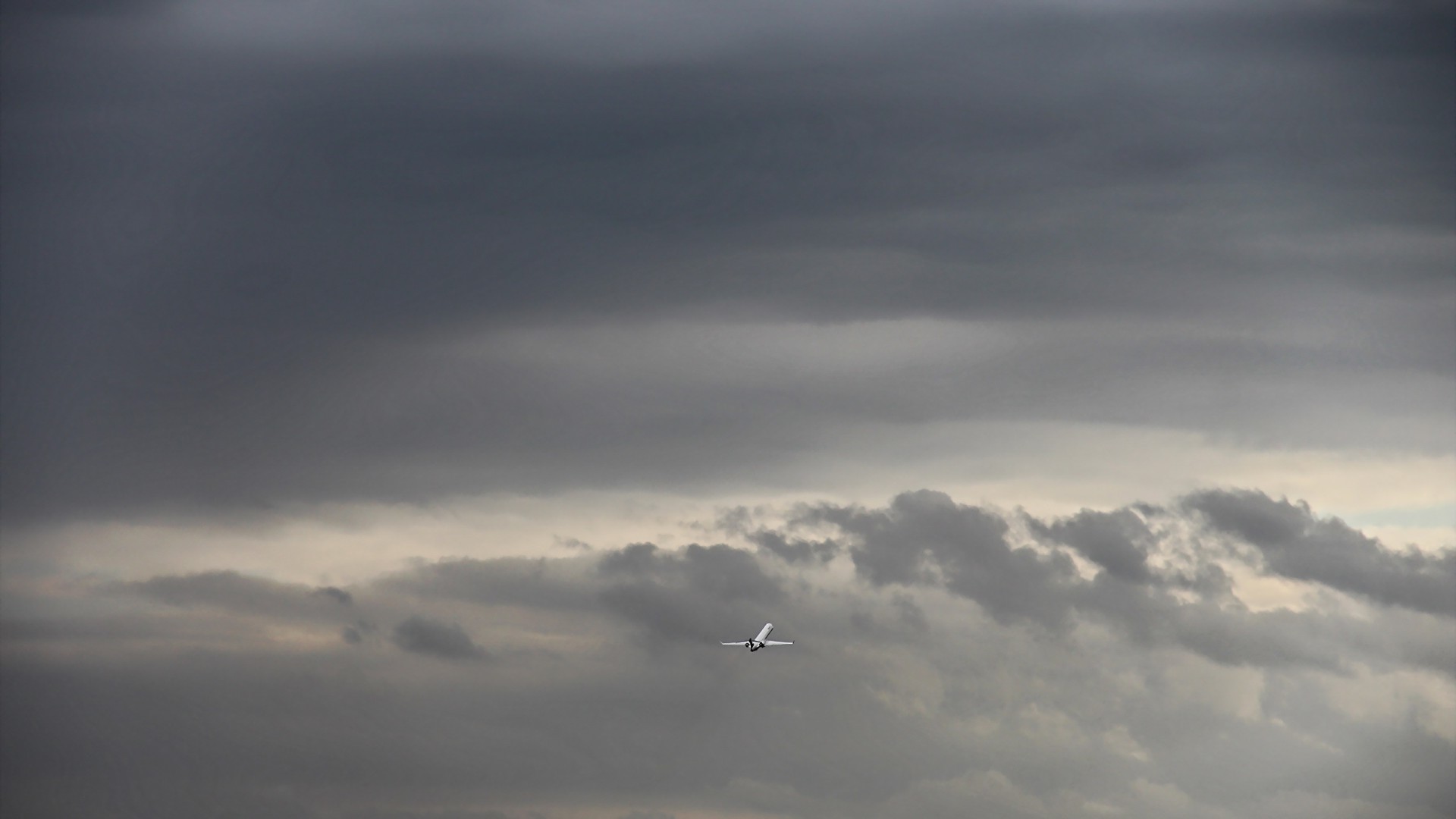 nature, Landscape, Minimalism, Sky, Clouds, Airplane, Aircraft Wallpaper