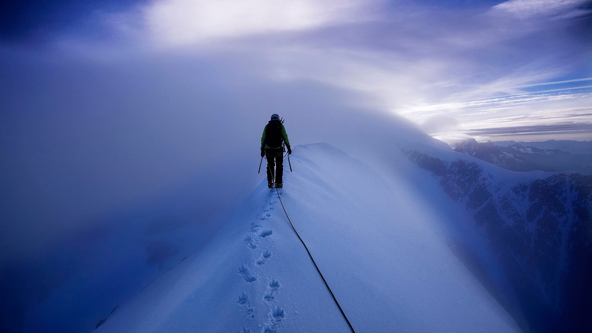 Mont Blanc, Mountain, Climbing, Cold, Snow, Landscape Wallpaper