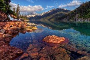 landscape, Water, Mountain, Canada