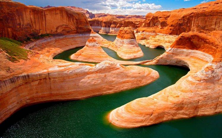landscape, Lake, Canyon, Sandstone HD Wallpaper Desktop Background