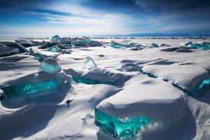 Russia, Siberia, Ice, Snow, Sky, Landscape