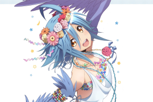 Monster Musume No Iru Nichijou, Papi (Monmusu), White Background, Anime, Anime Girls, Harpy