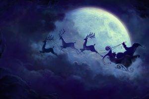 Christmas, Santa Claus, Reindeer