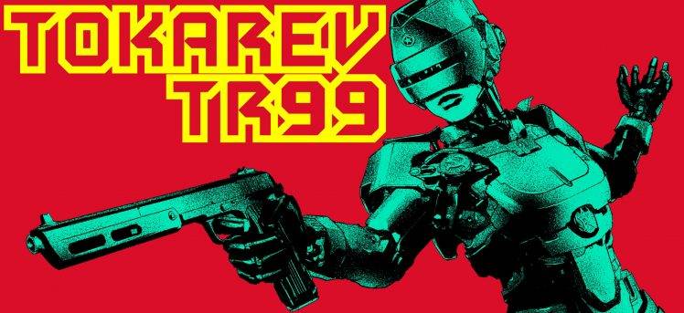 RoboCop, Cyborg, Women, Russian, Vintage, Typography, Red Background, Genderswap HD Wallpaper Desktop Background