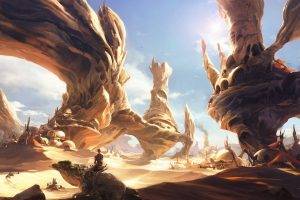 artwork, Desert, Planet, Sand, Landscape
