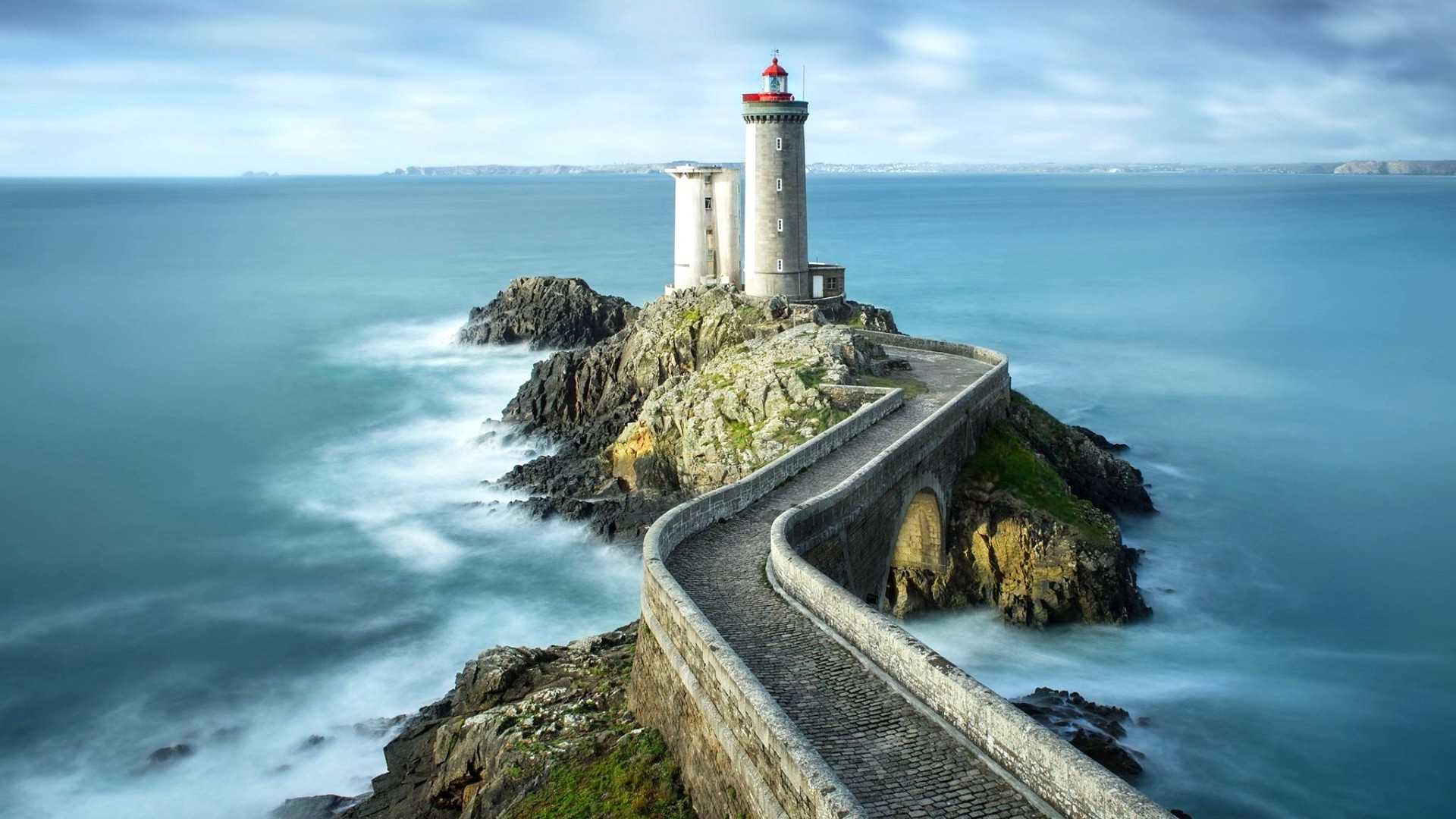 nature, Landscape, Sea, Water, Horizon, France, Lighthouse
