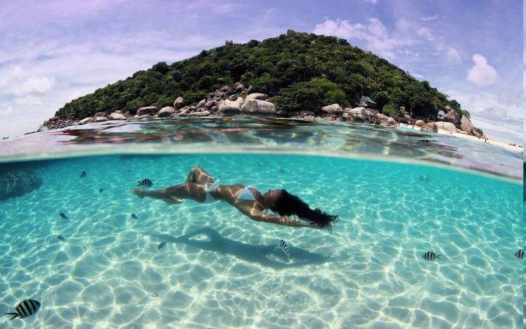 landscape, Nature, Tropical, Beach, Island, Sea, Underwater, Thailand, Summer HD Wallpaper Desktop Background