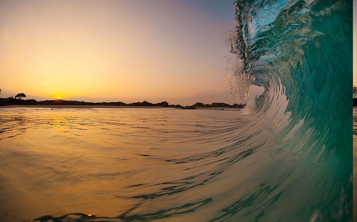 nature, Landscape, Hawaii, Sunrise, Waves, Beach, Sea, Water, Summer