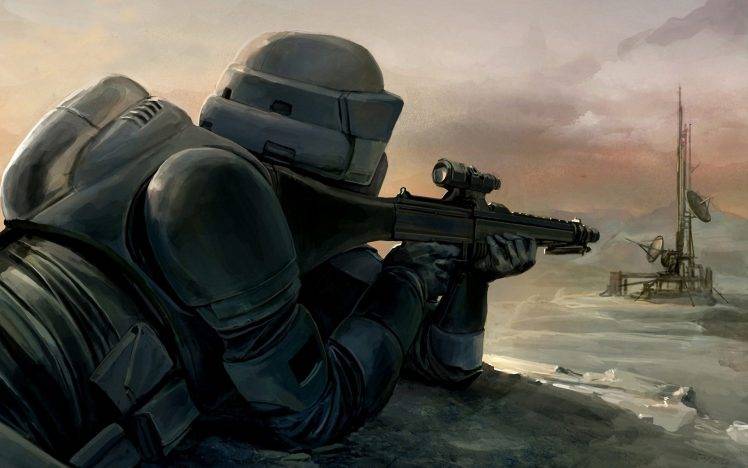 Star Wars, Sniper Rifle, Artwork HD Wallpaper Desktop Background