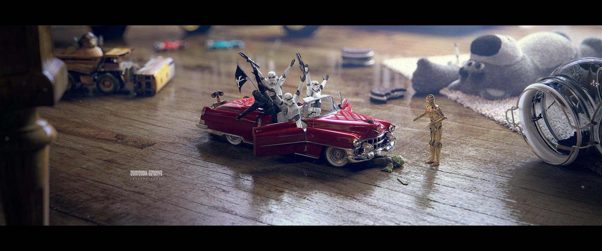 Star Wars, Darth Vader, Stormtrooper, C 3PO, Yoda, Toys, Humor Wallpaper