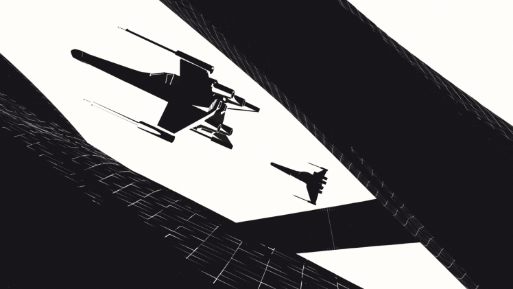 Star Wars, X wing, Monochrome, Simple Wallpapers HD / Desktop and ...